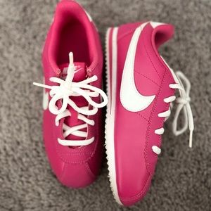 Hot pink Nike Cortez